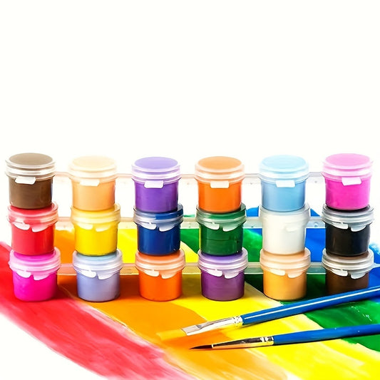Palette Creativa: Set di 12 Colori di Vernice Acrilica e 2 Pennelli.           Set DIY Art Craft Drawing Tool Smooth Painting Pigment Set DIY Painting Tool