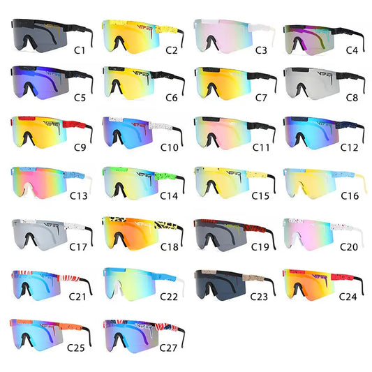 Cross-border European and American adjustment PC coated film square frame men's and women's sunglasses, windproof cycling glasses, anti-ultraviolet sunglasses