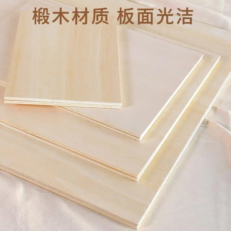 Optimize product title: High-quality double-sided basswood woodblock carving board for woodworking, available in A4 and A5 sizes